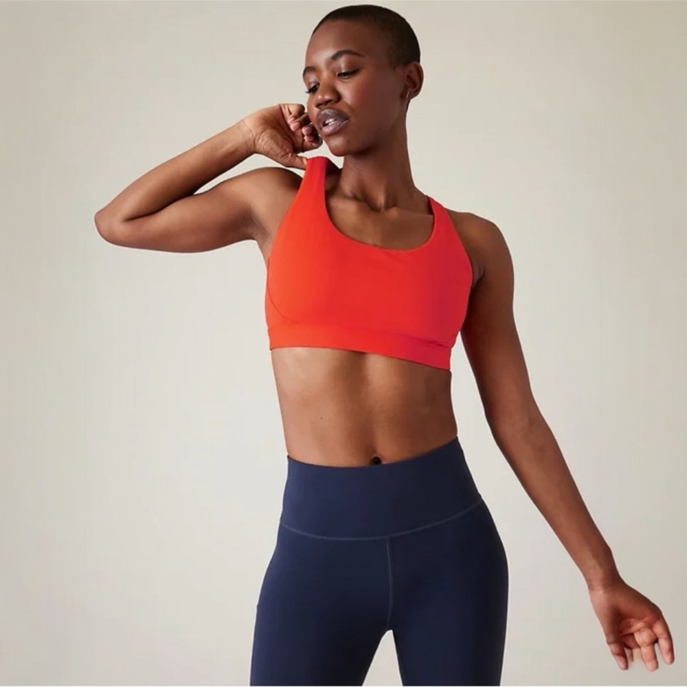 Athleta Ultimate Ease Bra Large D/DD in Vermillion Orange